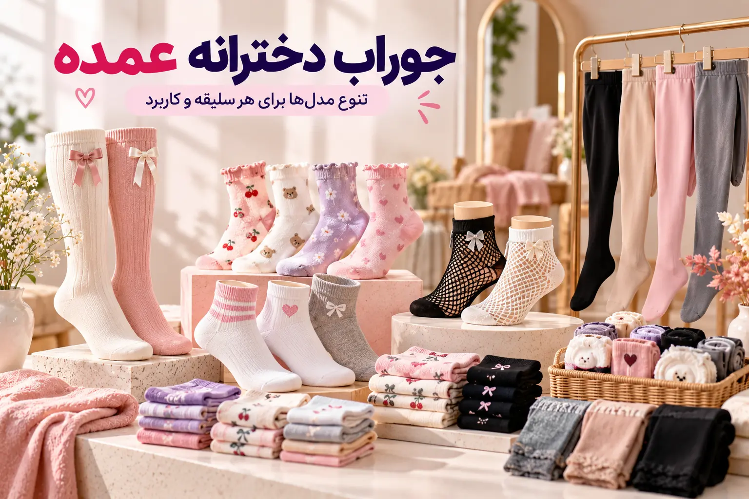 جوراب دخترانه عمده - لینک ویترین